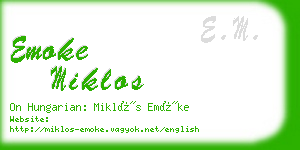 emoke miklos business card